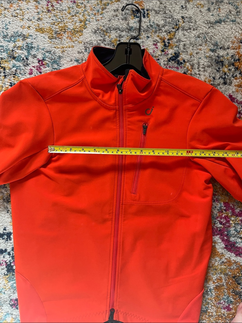 Men's Vibrant Orange Performance Softshell Jacket - Picture 8 of 8